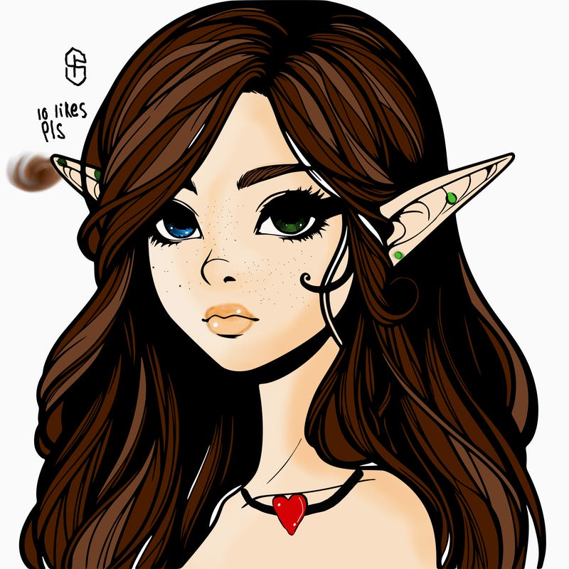 elf girl realistic dark fantasy