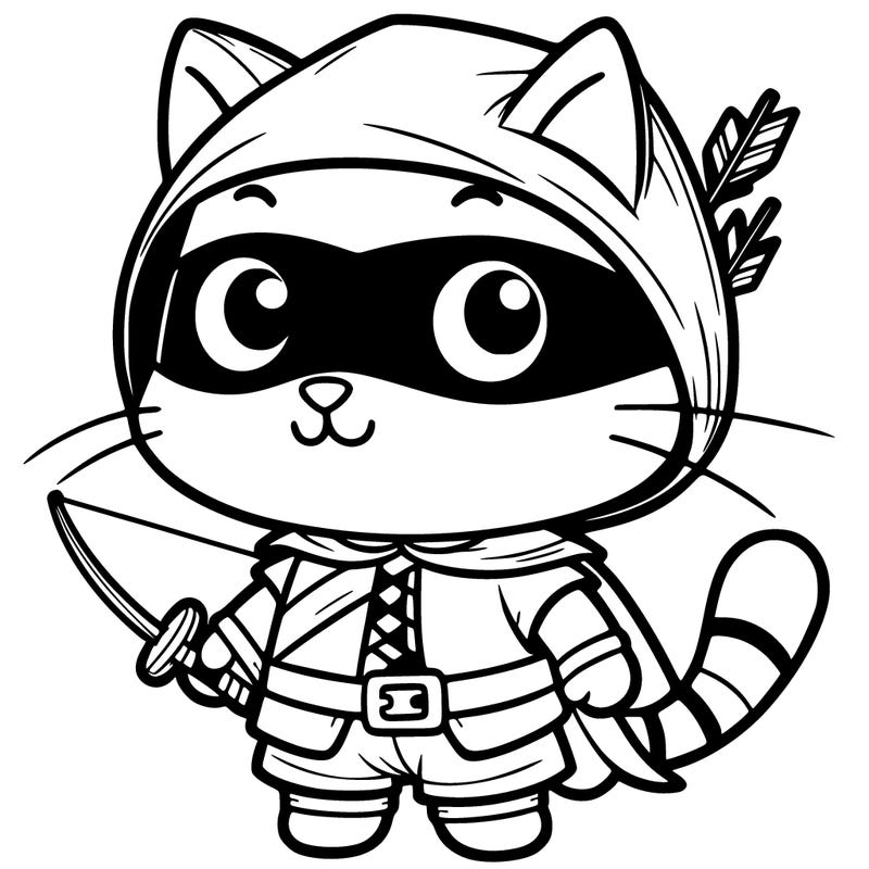 cat robin hood ninja