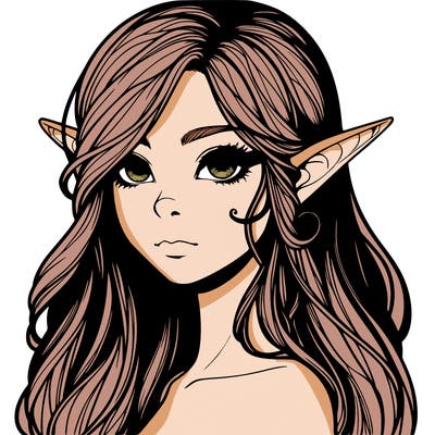 elf girl realistic dark fantasy