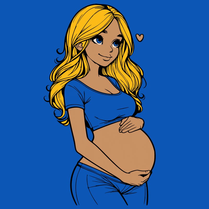 realistic pregnant girl