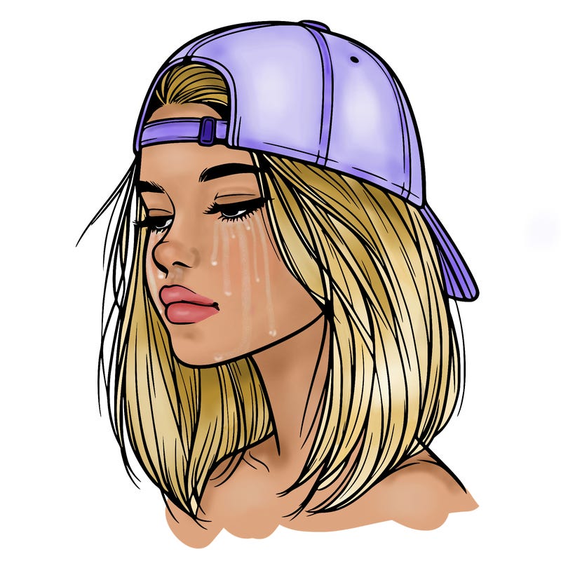 realistic  girl with a backwards hat