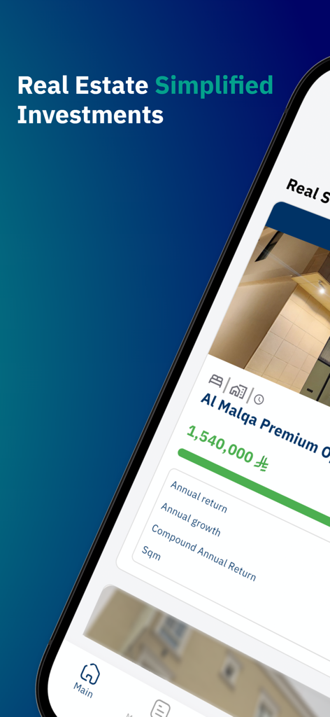 Madak : Fractional Ownership - Madak mobile app interface showing fractional real estate investment opportunities and property details