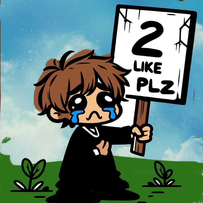 small poor toddler crying with sign that says 2 like plz