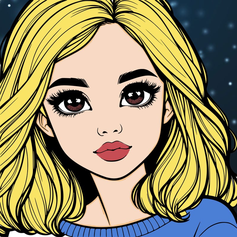 realistic girl whith cute eyes