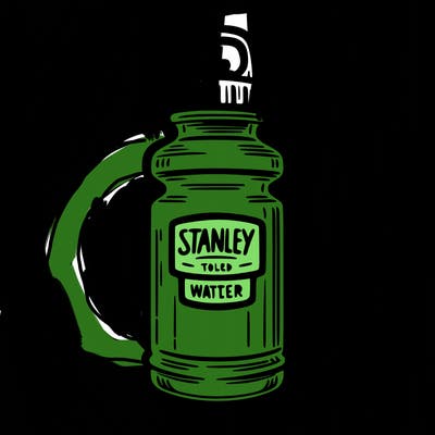 stanley water bottle with handel
