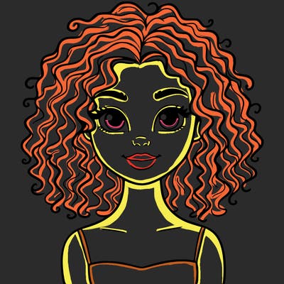 woman with curly hair