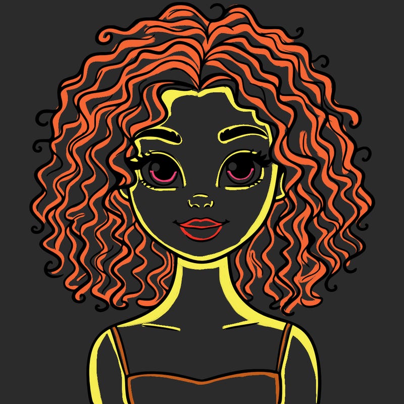 woman with curly hair