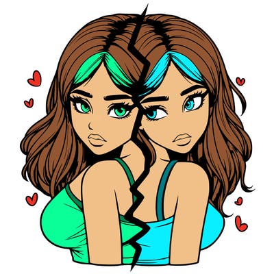 realistic girl split