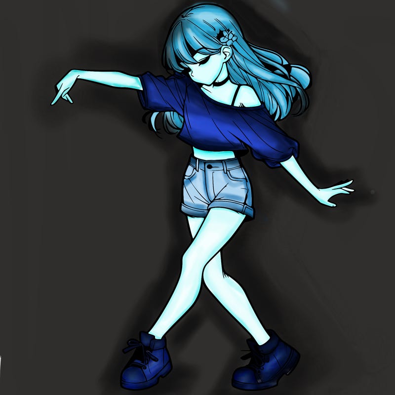 realistic girl danceing