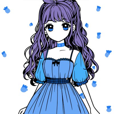 realistic girl with dress