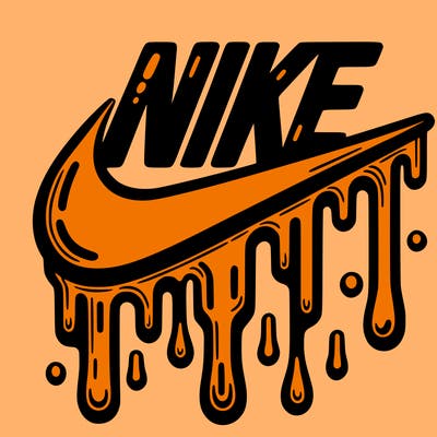 dripping nike logo