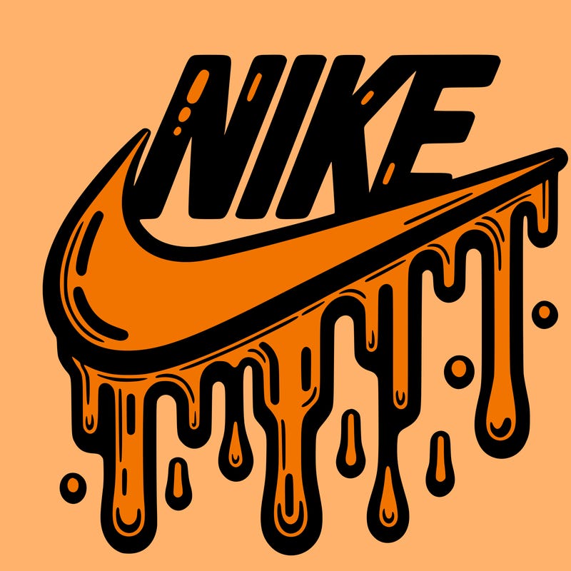 dripping nike logo