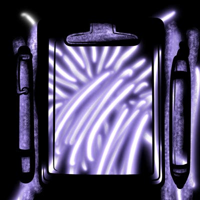 blank clip board with pen