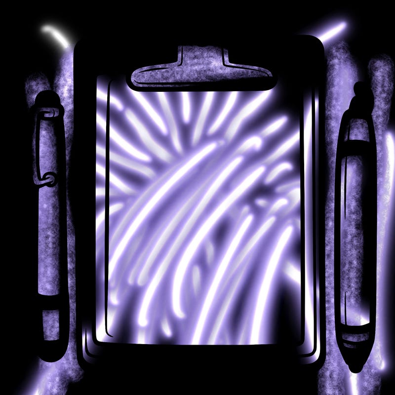 blank clip board with pen