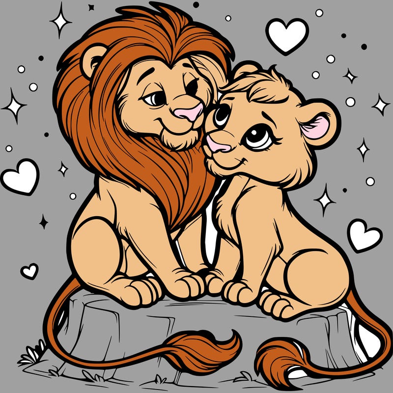 lion and lioness inlove