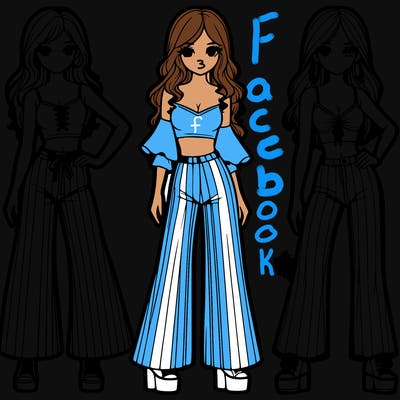 girls with flare pants and crop tops realistic