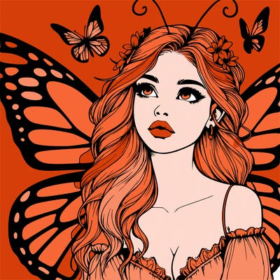 butterfly fairy realistic girl