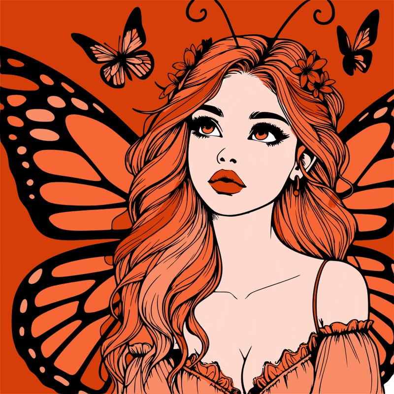 butterfly fairy realistic girl