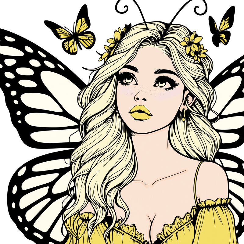 butterfly fairy realistic girl