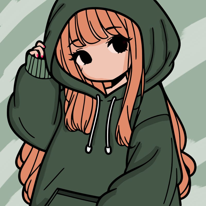 girl in a over sizes hoodie