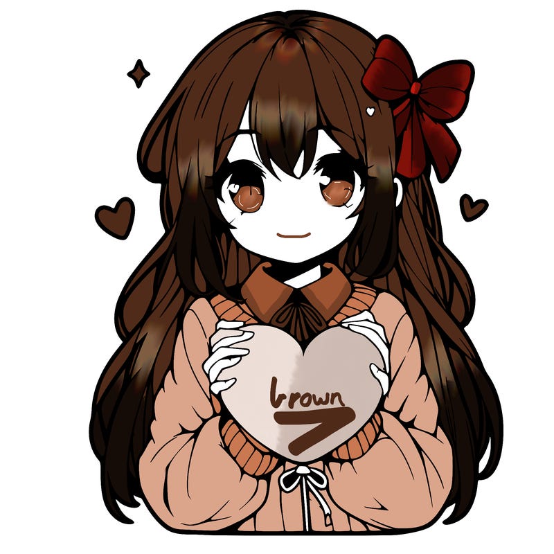 anime girl holding a heart balloon