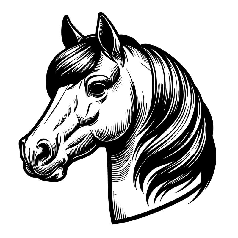 realistic horse head