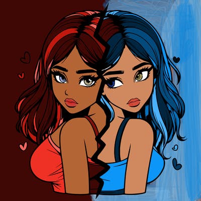 realistic girl split