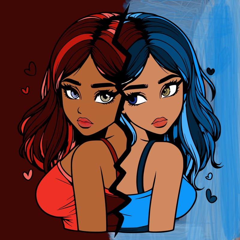 realistic girl split