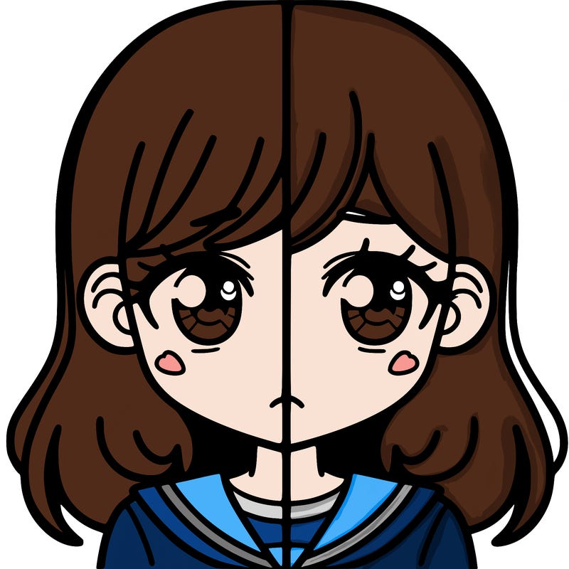 a split of a girl