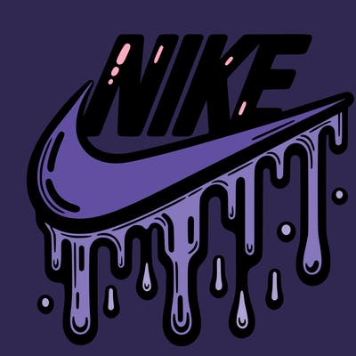 dripping nike logo