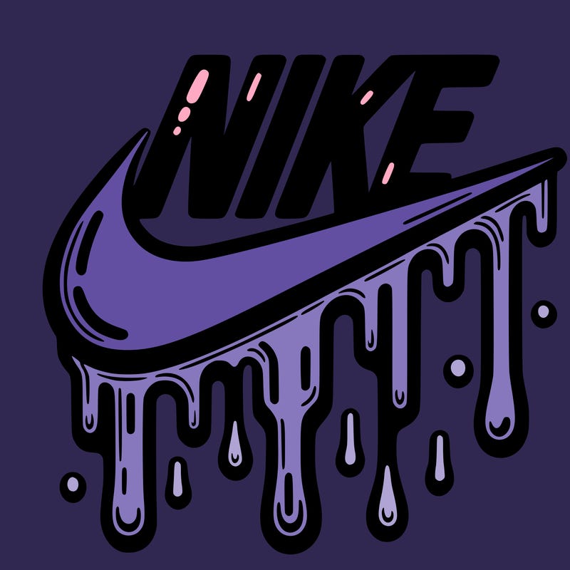 dripping nike logo