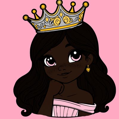 a realistic princess with a realistic crown
