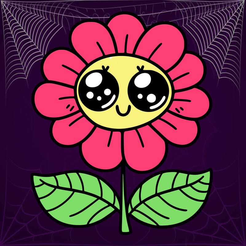 flower with eyes