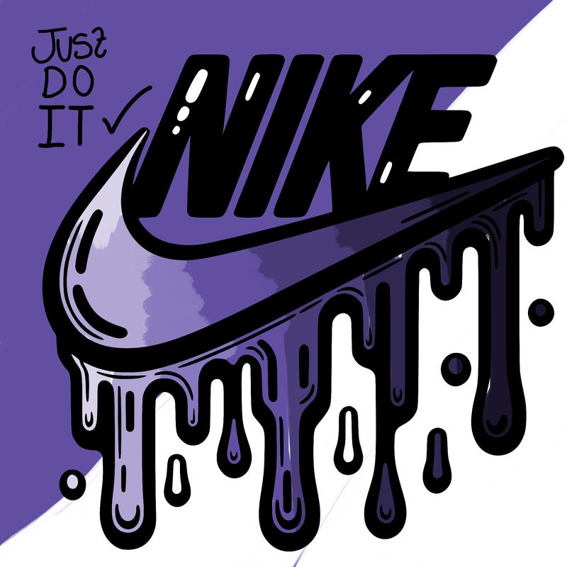 dripping nike logo
