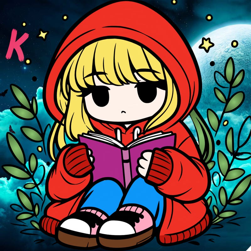 girl in oversized hoodie reading a book