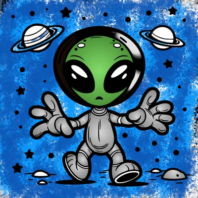 alien in space