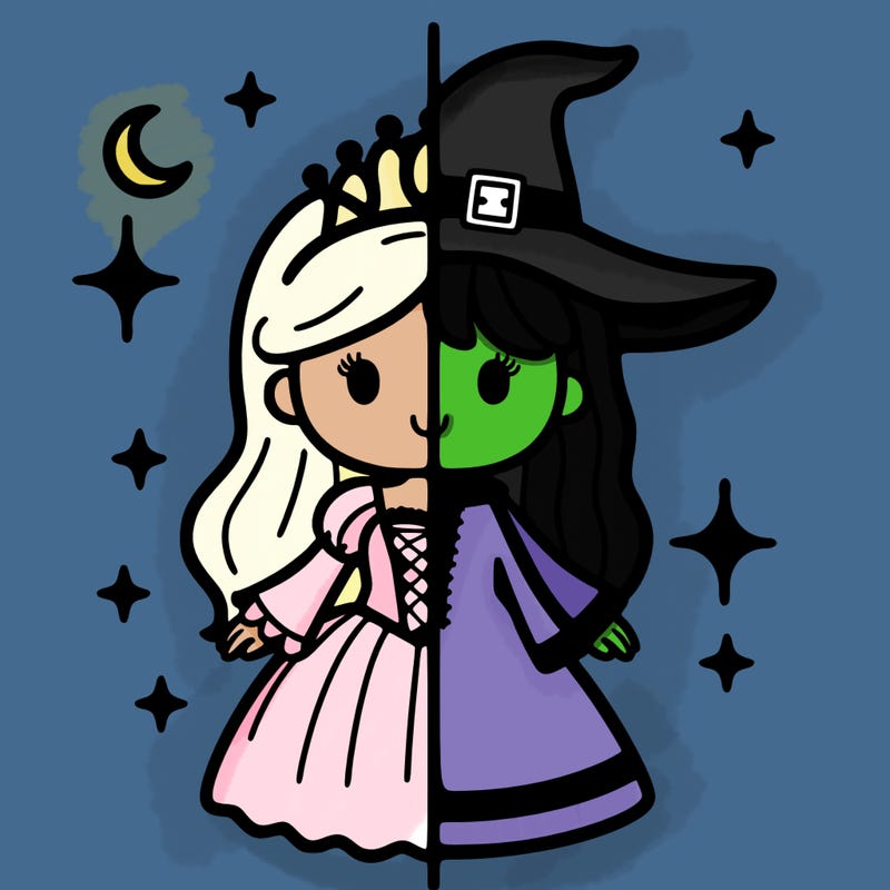 split princess and witch