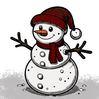 realistic christmas snowman