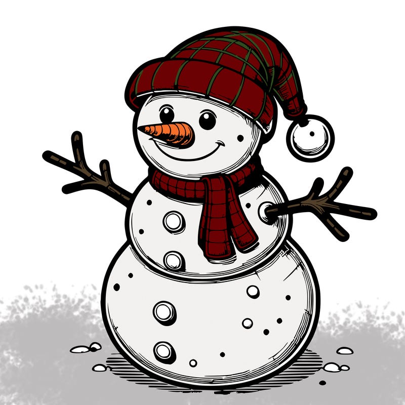 realistic christmas snowman