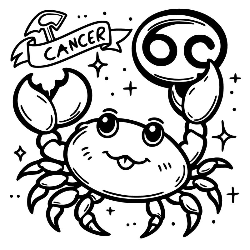 a crab holding the cancer zodiac sign