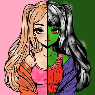 realistic girl split