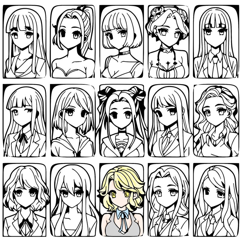 girls that look diffrent anime