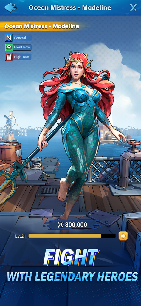 Rise of Arks: Survival Game - Madeline the Ocean Mistress legendary hero in Rise of Arks survival game