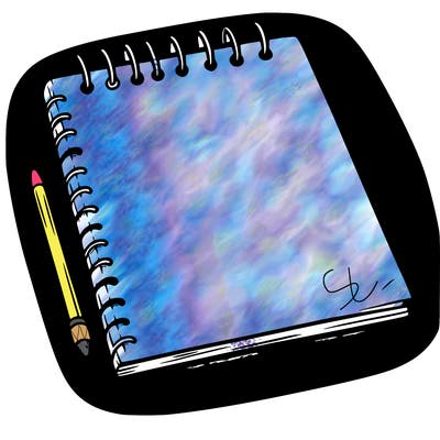 a blank sketch pad
