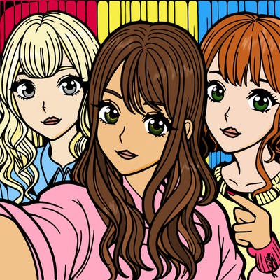 selfie manga girls