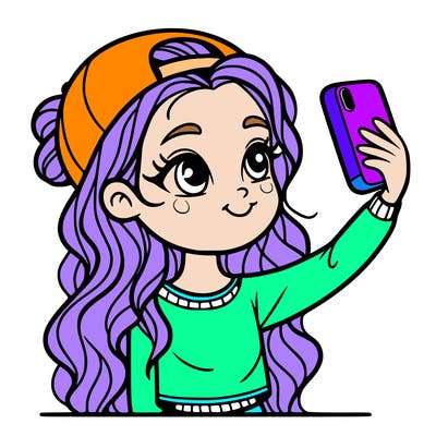 girl taking selfie