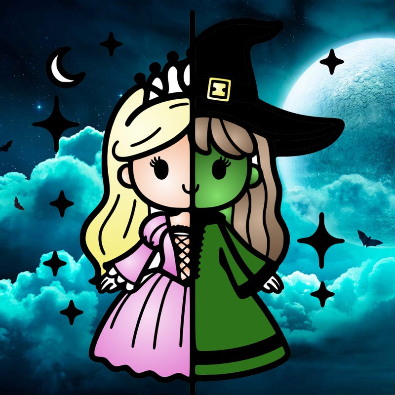 split princess and witch