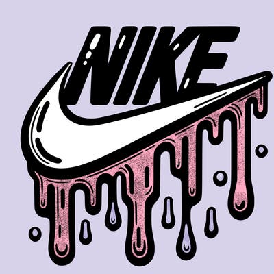 dripping nike logo
