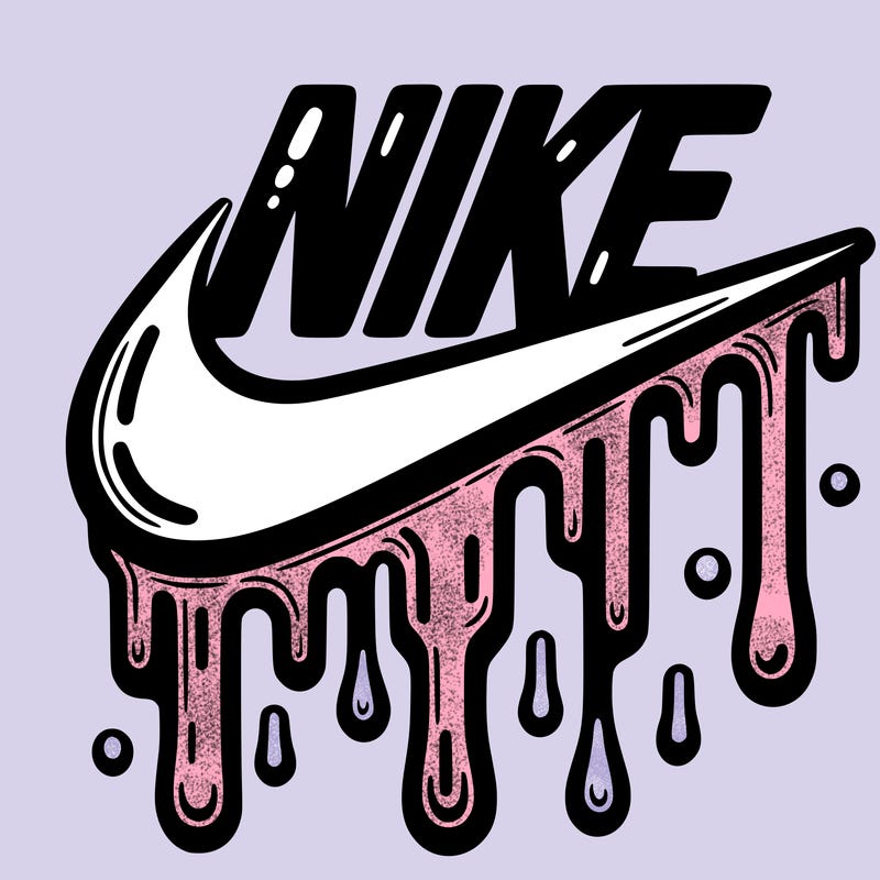 dripping nike logo
