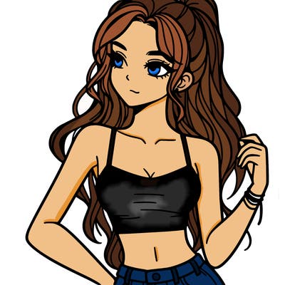 girl in crop top